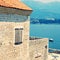 Old mediterranean fort and bay(Montenegro)