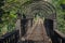 Old, metal, arched railway bridge in Sri Lanka