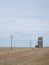Old Metal Grain Elevator on the Prairie