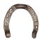 Old metal horseshoe isolated