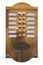 Old metal intercom cut out on white background. Isolated vintage object.