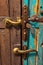 Old metal lock wooden door doorway locked protection