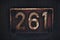 Old Metal Number Tag