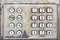 Old metal numeric keyboard