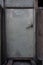 Old metal shelf door - vintage iron door handle