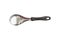 Old Metal soup ladles on white background