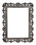 Old metallic picture frame, on white (No#13)