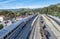 old mexican train station at San Luis Obispo. The pacific dreamliner line serves San Diego to San Luis Obispo