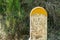 Old milestones exposed on the Bailen-Motril road (N-323)