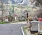 Old milestones exposed on the Bailen-Motril road N-323 as it passes through La Cerradura de Pegalajar