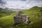 Old military barracks ruins from the first wolrd war on the path to Rocca la Meja, one of the most important peaks of the