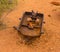 Old mining equipment at lee`s ferry, arizona