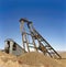 Old mining equipment near a Ghost Town