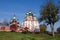Old Monastery in Gustynya on a sunny autumn day