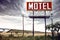 Old motel sign on Route 66, USA