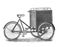 Old motor bike - tricycle old Antique illustration from Brockhaus Konversations-Lexikon 1908