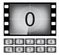 Old movie countdown frame vector illustrations set
