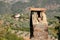 Old mug chimney designed to prevent smoke raids in the village