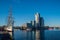 Old museum sailing ship mooring in Gdynia harbor