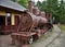 Old narrow gauge engine number 5 logging train at rhinelander pioneer park wisconsin