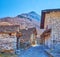 The old narrow street of Frasco, Valle Verzasca, Switzerland