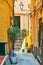 Old narrow street in Vernazza town