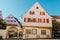 Old national German town house in Bietigheim-Bissingen, Baden-Wuerttemberg, Germany, Europe. Old Town is full of