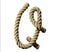 old natural fiber rope bent in the form of letter Q