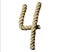 old natural fiber rope bent in the form of number 4