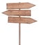 Old nature wood arrows sign - triple signpost