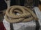 Old navy coiled rope