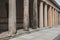 Old and new columns at restored historic facade at Museum Island