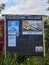 The Old Noticeboard for Coming Events at the Caledonian Railways Bridge of Dun Station Car Park.