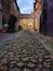 Old ocbbled street in Ripon