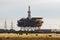 An old offshore oil rig being dismantled in Teesside