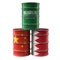 Old Oil Drums with Saudi Arabia, China and Bahrain national flags.
