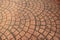 Old orange brick floor pattern background.