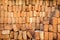 Old orange brick wall pile pattern stack