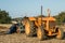 Old orange vintage fordson tractor