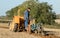 Old orange vintage fordson tractor