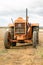 Old orange vintage fordson tractor