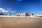 Old orchard beach amusement park and Pier snow Winter sunny