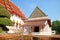 Old Ordination Hall of Wat Chomphuwek Buddhist Temple, a National Ancient Monument in Nonthaburi Province, Thailand