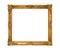 Old ornamental wooden picture frame isolated