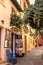 Old overseas street of Collioure city in France