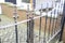 Old and oxide iron fence