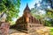 Old pagoda with teak trees in Pa Sak temple