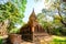 Old pagoda with teak trees in Pa Sak temple