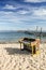 Old painted piano on beach in Provincetown in Cape Cod