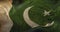 Old Pakistan Flag waving